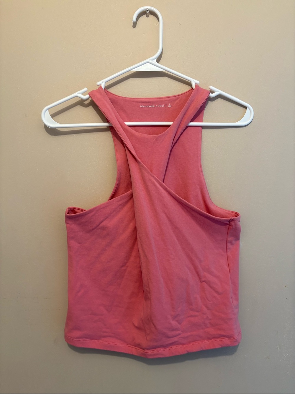 Abercrombie & Fitch Coral Pink Twist-Front Tank